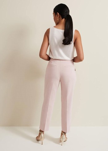 Phase Eight Petite Ulrica Tapered Trousers Rose USA | 8914620-GB